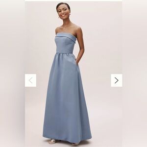 Blue Strapless Dress
